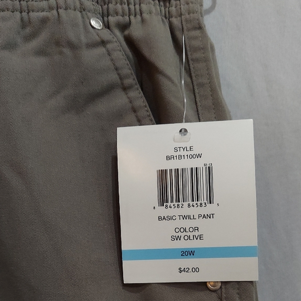 Breckenridge Olive Basic Twill Pants